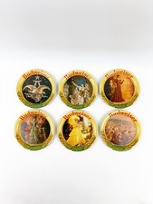 SIX Vintage Budweiser Aluminum Round Ashtray Eagle Women West