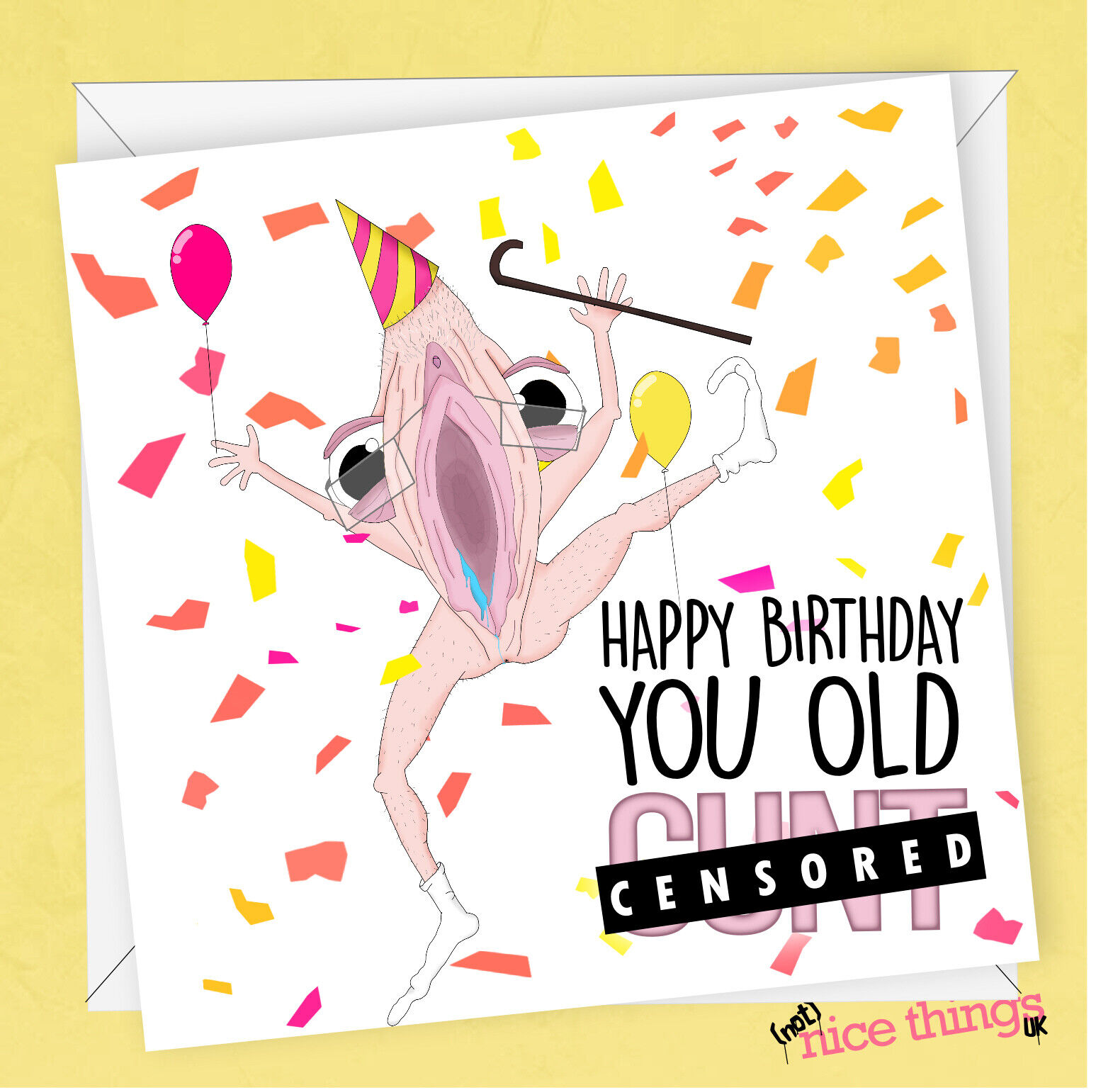 Funny Rude Birthday Card Birthday Cards For Him For Her Old Age C Word Rude Ebay