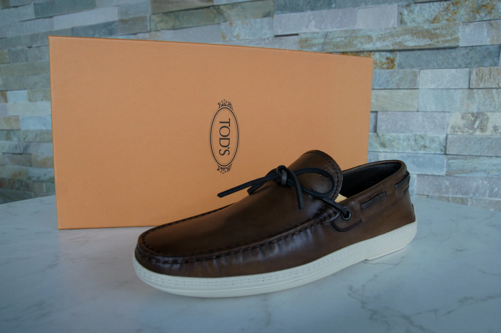 TOD’S Tod's Slipper 40 6 scarpe scarpe basse mocassini marrone sfumato nuove ex prezzo consigliato €370