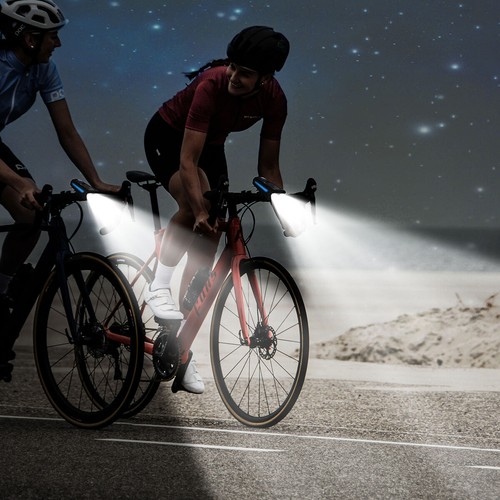 Solar LED Bicycle Bike Light Front Rear Rechargeable Headlight Tail Lamp w/ Horn - Picture 14 of 60