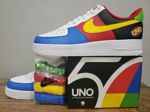 Nike Air Force 1 '07 QS UNO Men's SZ 12 With 50th Anniversary UNO Card  Game | eBay
