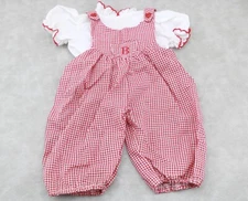 American Girl Plaid bobysuit & t-shirt for bitty baby doll outfit