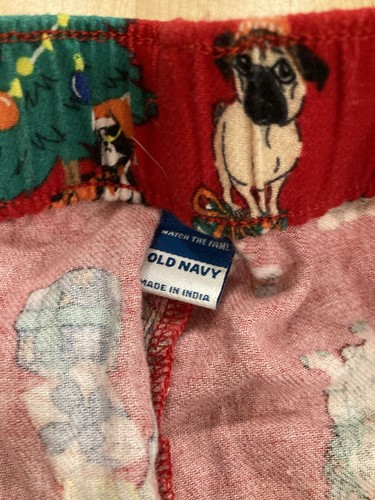 Old Navy Gray Cotton "Christmas Cats & Dogs” Pajama Pants Size Small - Picture 3 of 5