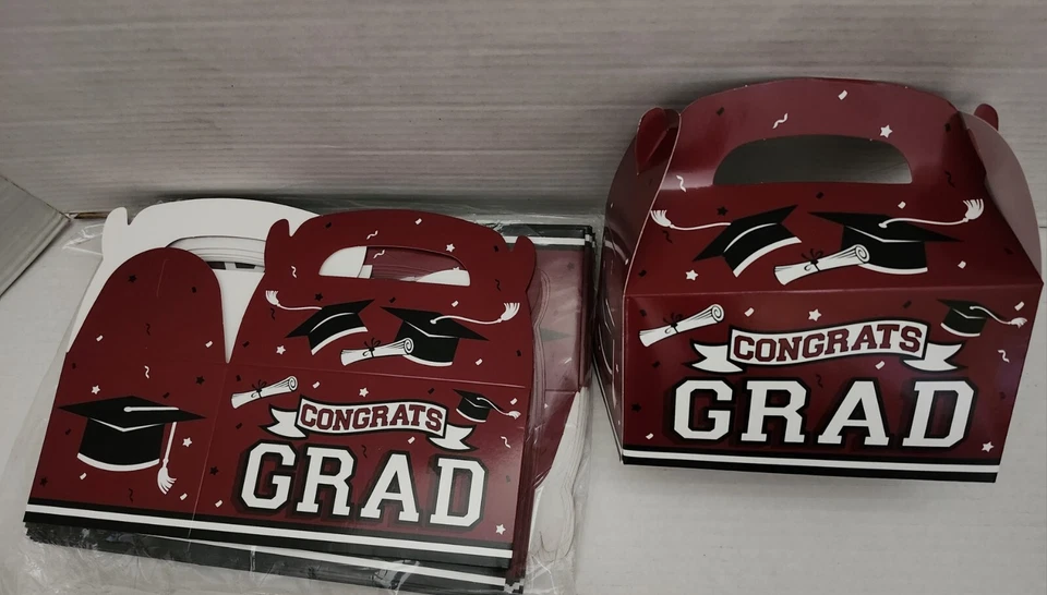 GRATIS Naranja 2024 Felicidades Graduación Lote de 24 Cajas de Regalo Multiusos NUEVO Foto 2 de 2