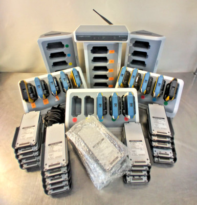 LOT OF Texas Instruments TI-nspire NAVIGATOR Graphing Calculators,Cradles, Bays
