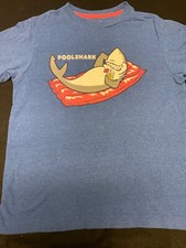 Old Navy youth blue "Pool Shark" graphic novelty t-shirt. Size medium 8