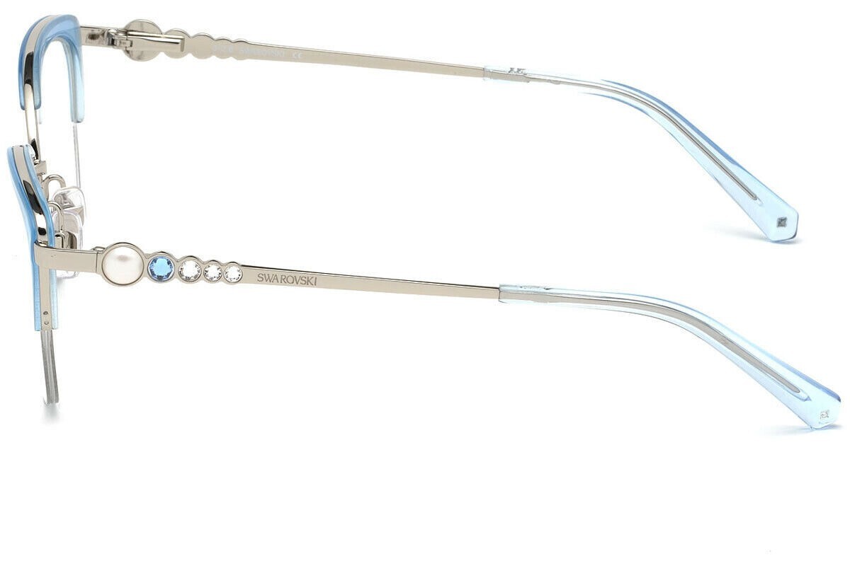 Swarovski SK5307 16A Silver Blue Sky Metal Cat Eye Swarovski SK5307 16A Silver Blue Sky Metal Cat Eye