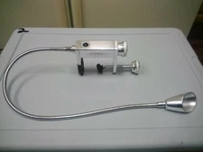 The Designers Edge Aluminum Portable Battery Operated Threaded Clamp Lamp Light