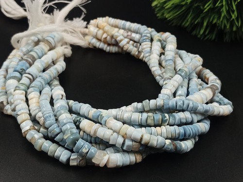 Natural Multi-Stone Heishi Disc Tire Beads Strands Smooth Gemstone Loose Wheel - Picture 8 of 59