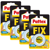 Neu Pattex Montageband Fix 80Kg 4X 1.5M X 19Mm Doppelseitiges Klebeband AußEn