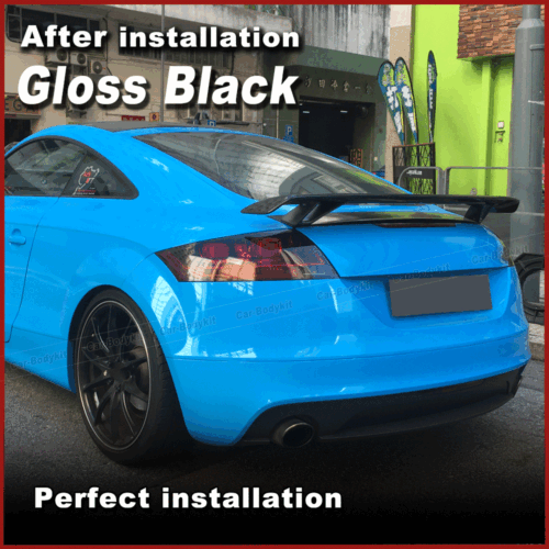 Glanz Schwar Heckspoiler Flügel Lippe Passt für Audi TT MK2 8J TTRS Coupe 08-14 - Picture 3 of 9