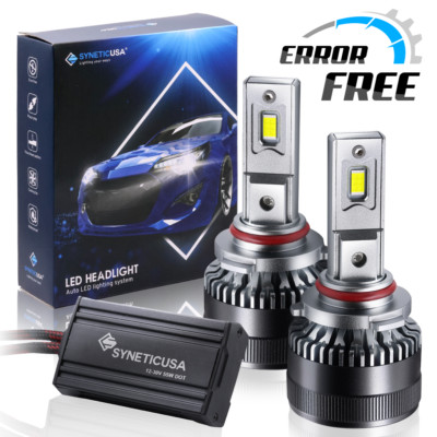 Syneticusa HB3 9005 LED Headlight Fog Light Bulbs Kit High/Low Beam 6000k White