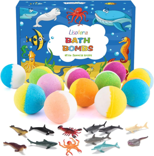 Bath Bombs for Kids with Surprise inside - 12Pcs Kids Bubble Bath Fizzies with S