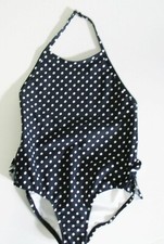 Polo Ralph Lauren Little Girlls Polka Dot One Piece Swimsuit Navy Sz 24M - NWT