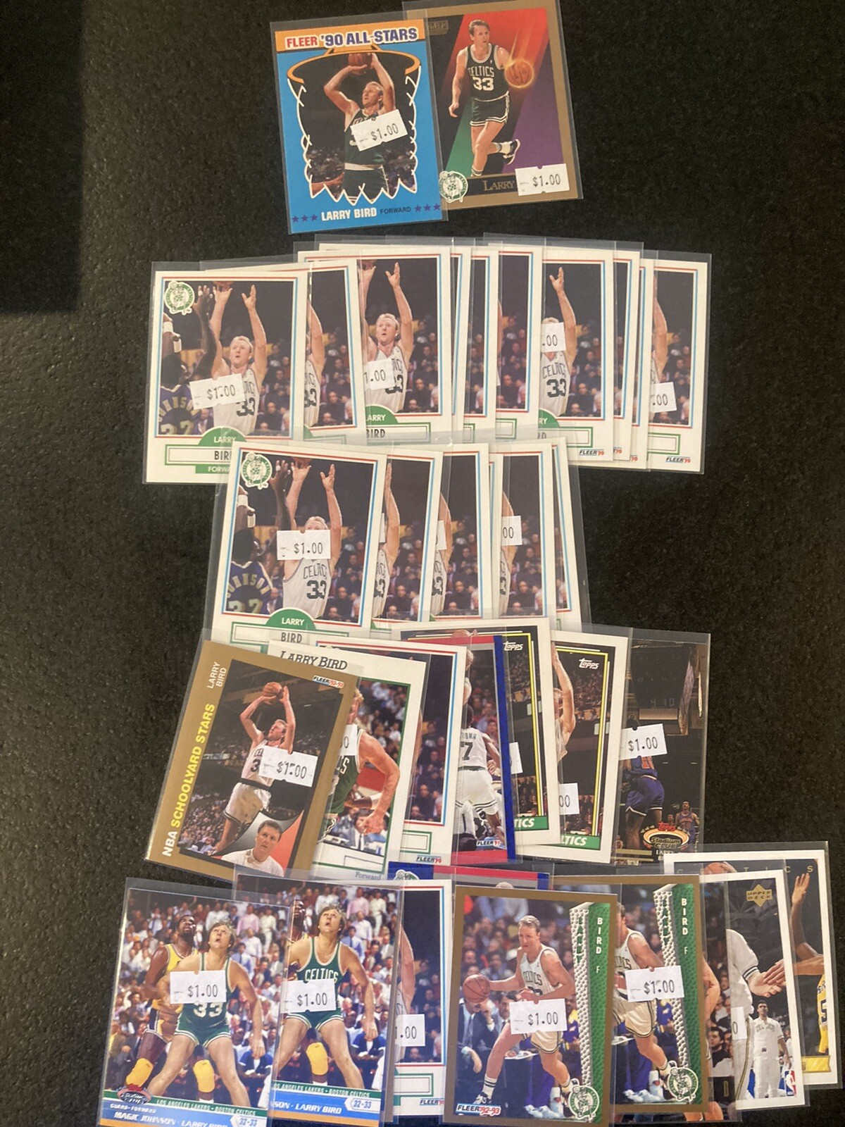 Larry Bird 1990-1992 Fleer Skybox Upper Deck 35-Card Lot