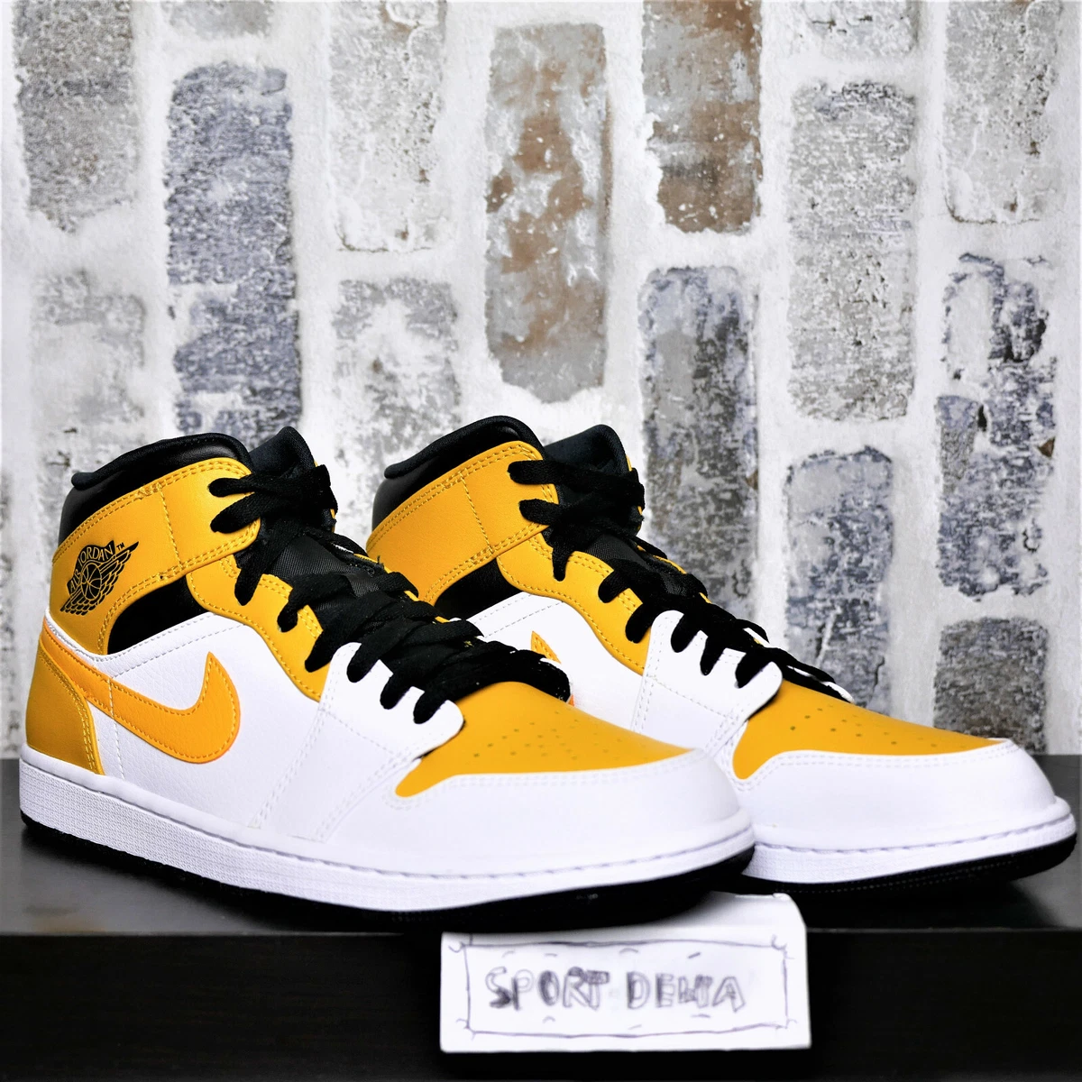 Universidad Punto de exclamación Vacunar Nike Air Jordan 1 Mid University Yellow Gold 554724-170 Men&#039;s sz 10  *New In Box* | eBay