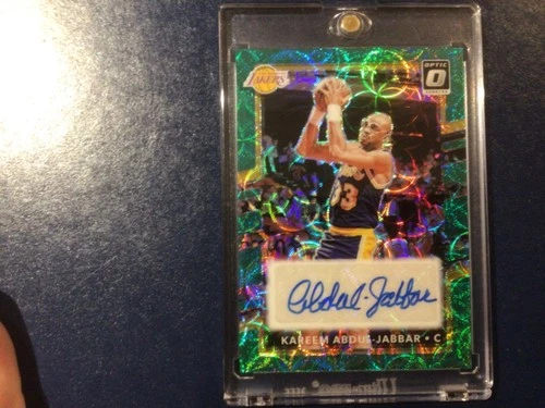 2024-25 Donruss Optic Choice Kareem Abdul-Jabbar green scope prism auto 15/25