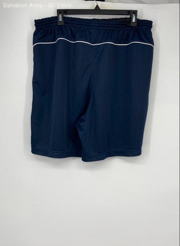 Nike Mens Navy Blue White Elastic Waist Pull-On Athletic Shorts Size 2XL - Picture 2 of 7