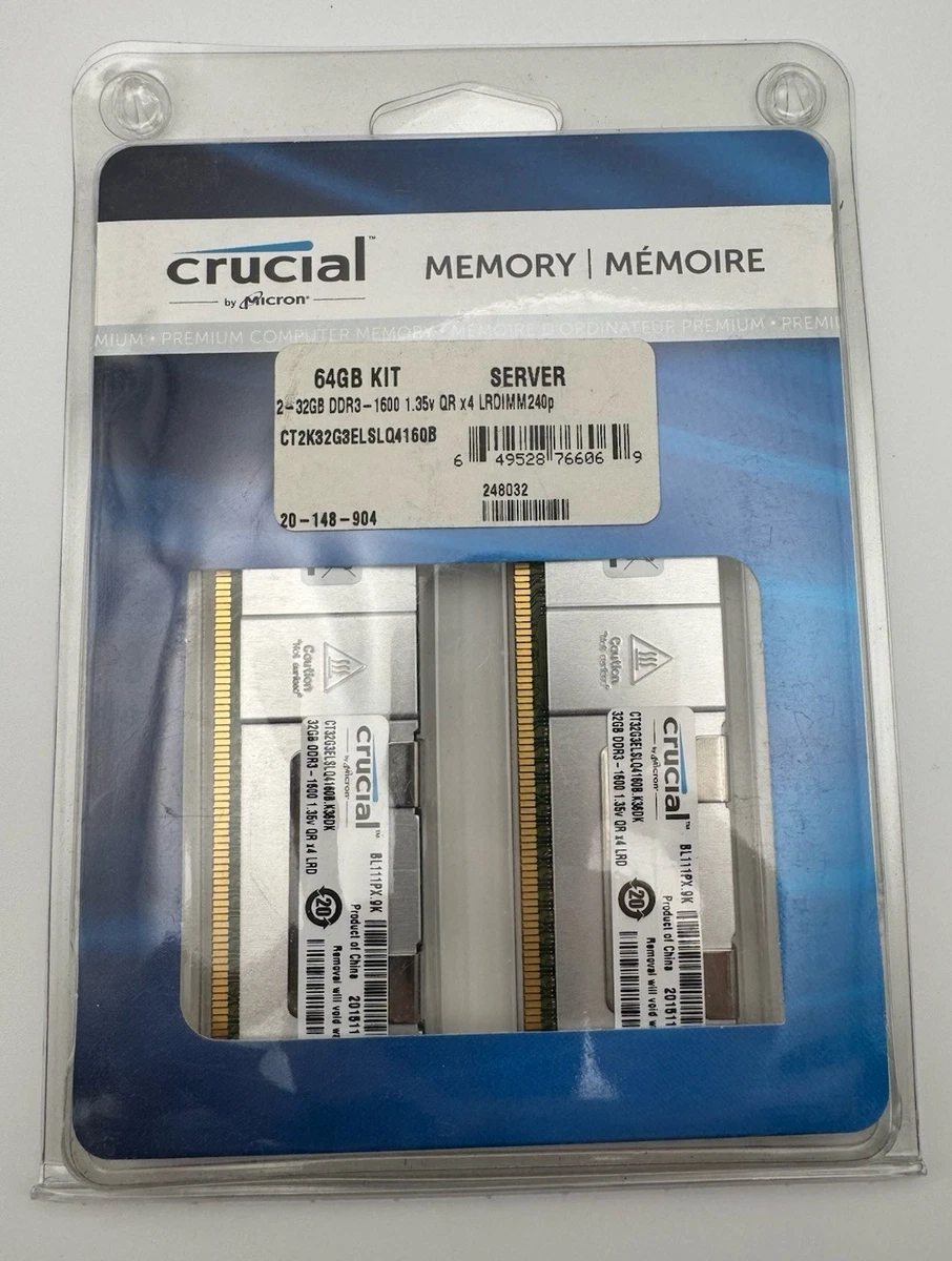 64 GB Total Capacity DDR3 SDRAM Computer Memory (RAM) for sale - eBay