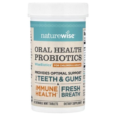 NatureWise, Probiotika für die Mundgesundheit, Minze, 50 Kautabletten