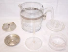 Pyrex Flameware Vintage 6-9 Cup Glass Coffee Percolator Pot 7759 Complete CLEAN!