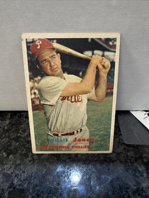 VINTAGE 1957 Topps #174 Willie Jones Card, Philadelphia Phillies, VGEX