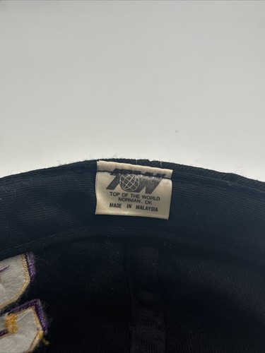 Vintage Washington Huskies Snapback Hat BIG LOGO Top of the World Purple Black - Picture 8 of 9