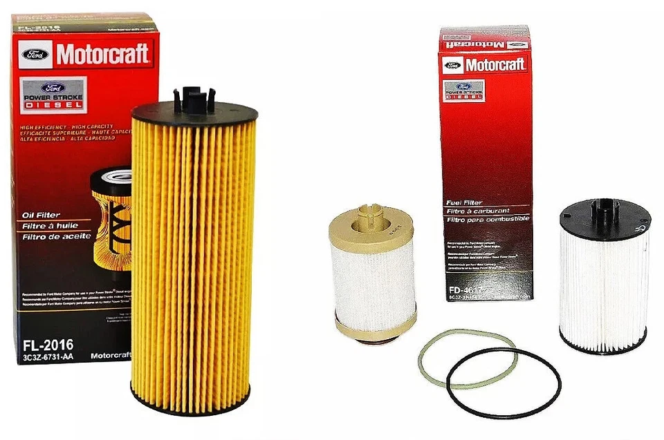 Motorcraft Oil Fuel Filter Kit for 08-10 FORD F-250 F-350 SUPER DUTY 6.4L Diesel - Image 2 of 4