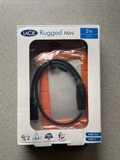 LaCie Rugged Mini 2TB External Hard Drive Portable HDD-A115