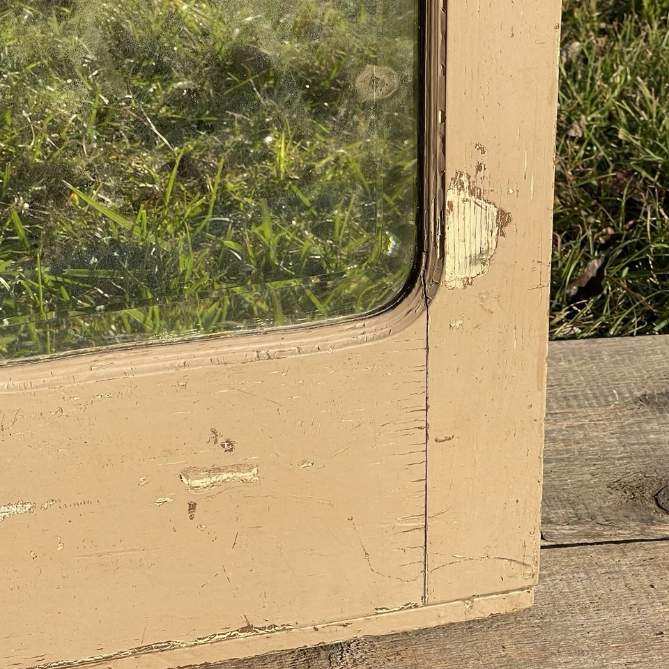 Atq Hanging Rustic Shabby Hand Made Medicine Storage Cabinet Painted Mirror - Image 4 of 4