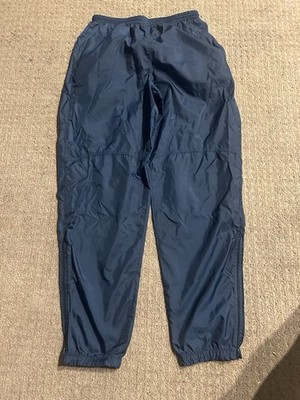 Vintage Nike Track Pants Size Large USA 90s Blue Embroidered Swoosh Sports 