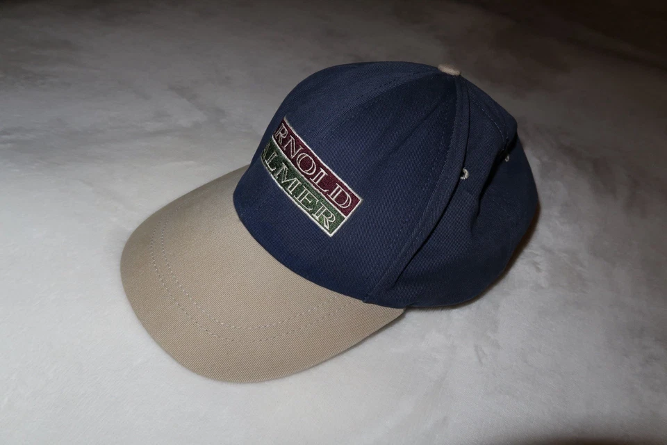 VINTAGE Arnold Palmer Baseball Hat East Course Headwear Tan And Navy Foto 2 de 4