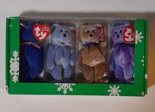 Happy Holidays The Jingle Beanies Collection Ty Beanie Babies 5" Bear Ornaments