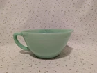 Vintage Jadeite Mixing Batter Bowl Fire King Oven Ware with Pour Spout & Handle