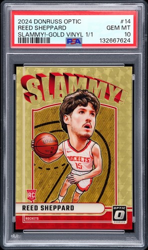 Reed Sheppard [Gold] #14 2024 Panini Donruss Optic Slammy card