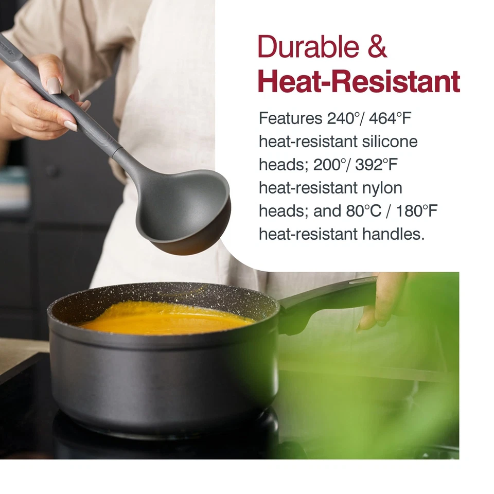 Juego de utensilios con tubo de almacenamiento - Juego de cocina pequeño con organizador de utensilios - En... Foto 4 de 4