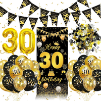 30. Geburtstag Deko Schwarz Gold, Deko 30 Geburtstag FüR MäNner Frauen | 30. Geb