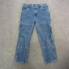 Dickies Jeans Mens 33x30 Blue Denim Carpenter Work Pants Utility Pockets
