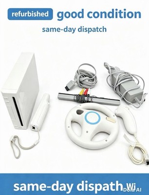Weiß NINTENDO WII Full Set KONSOLE Komplettset Up Gratis Versand