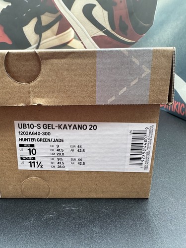 Size 10 - ASICS Kiko Kostadinov x UB10-S Gel Kayano 20 Hunter Green Jade - Picture 8 of 8