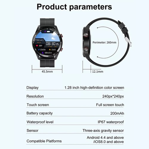 2025 Smart Watch Uomo/Donna Impermeabile Smartwatch Bluetooth per iPhone Samsung US - Foto 10 di 30