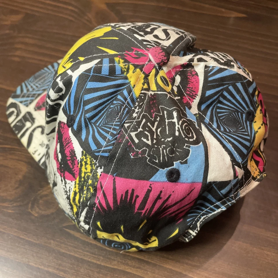 Vintage Vision Street Wear Snap Back Psycho Stick Hat All Over Print - Image 2 of 4