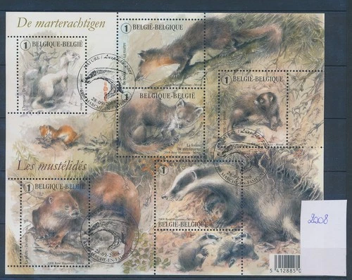 XE62340 Belgium 2008 wildlife animals FDC/souvenir cancels XXL sheet used