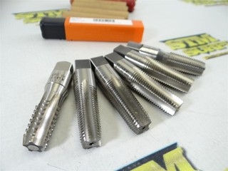 6 NEW ASSORTED HSS 4 & 5 FLUTE PIPE TAPS 1/4" 18NPT HERTEL VTD F&D