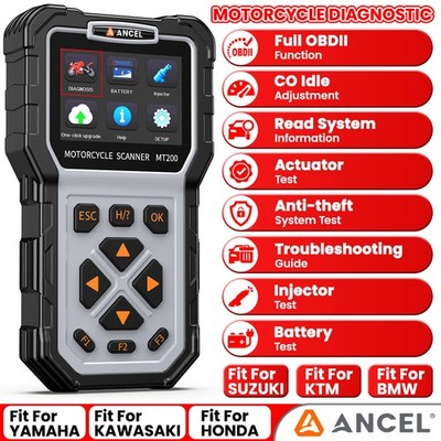 ANCEL Motorcycle OBD2 Scanner Full System Diagnostic Tool Fits BMW F800R 2007+