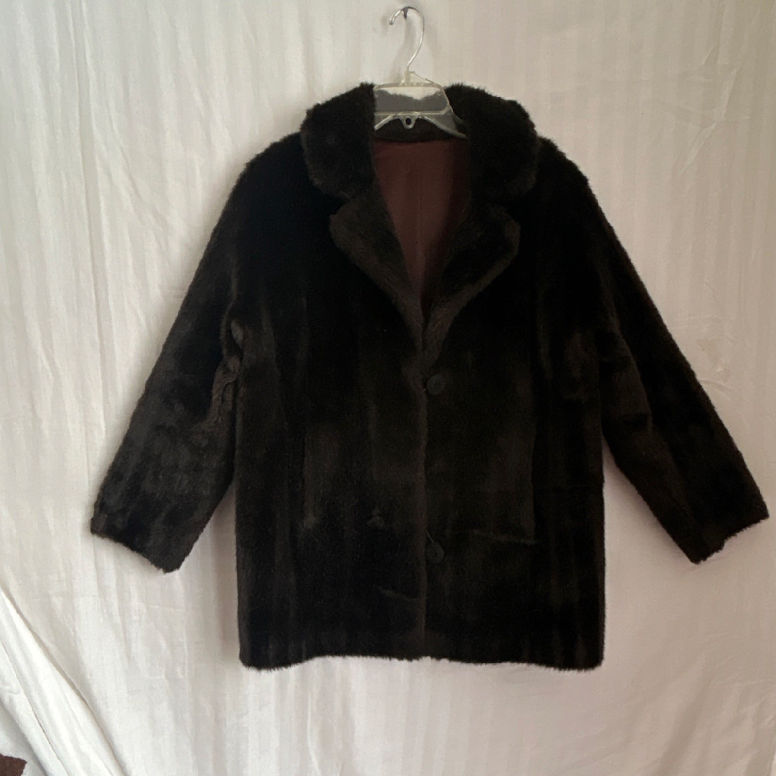 Dynamink Collared Button Lined Coat Brown Women’s… - image 1