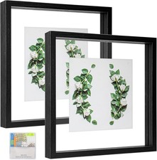 Floating Picture Frame Set, Double-Layer Glass Picture Frame