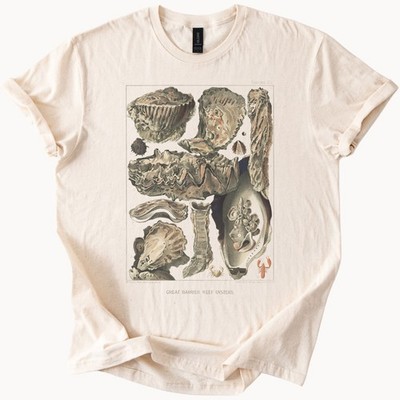 Great Barrier Reef Oysters Coral Reef Marine Shell Sea Life Graphic Shirt