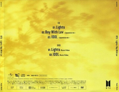 BTS LIGHTS/BOY WITH LUV NEW CD & DVD