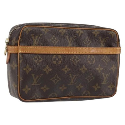 LOUIS VUITTON Monogram Compiegne 23 Clutch Bag M51847 LV Auth bs33796